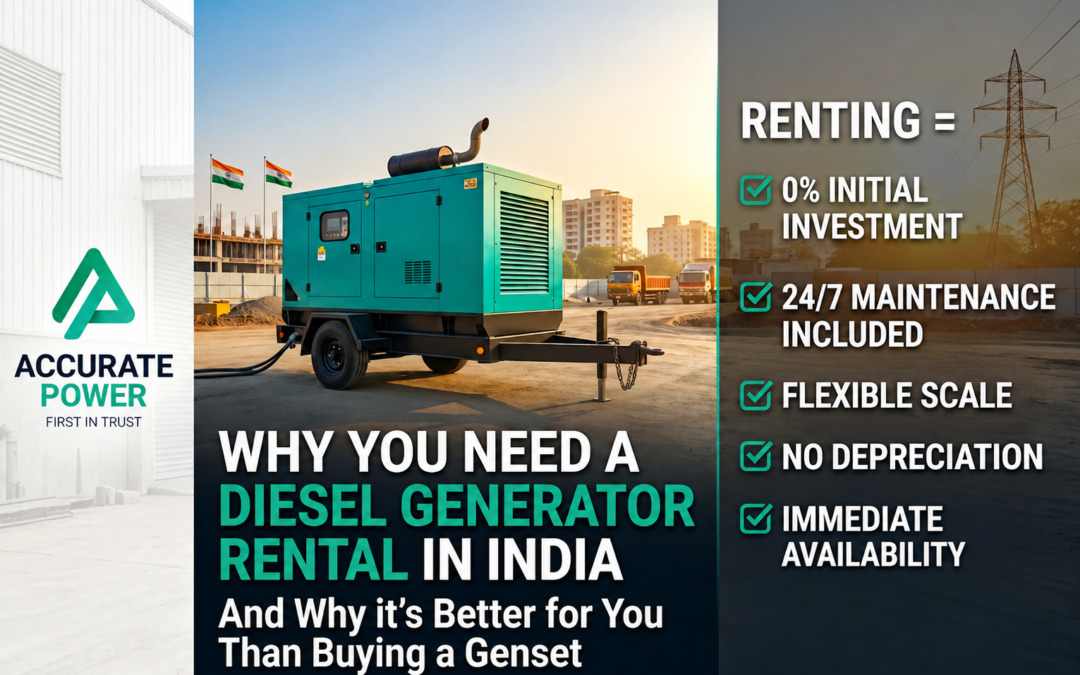 Why You Need a Diesel Generator Rental in India (And Why it’s Better for you Than Buying a Genset)